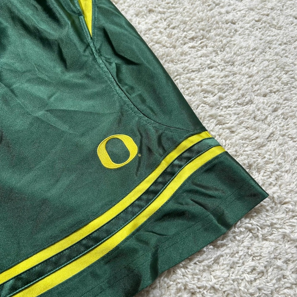 Nike Basketball Shorts XL Green Oregon Ducks Team Shiny Dazzle Baggy Striped - Picture 5 of 9